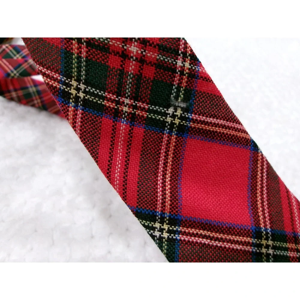Huntington Mens 3.5x58 Necktie Red Plaid Tartan Royal Stewart Heritage Classic